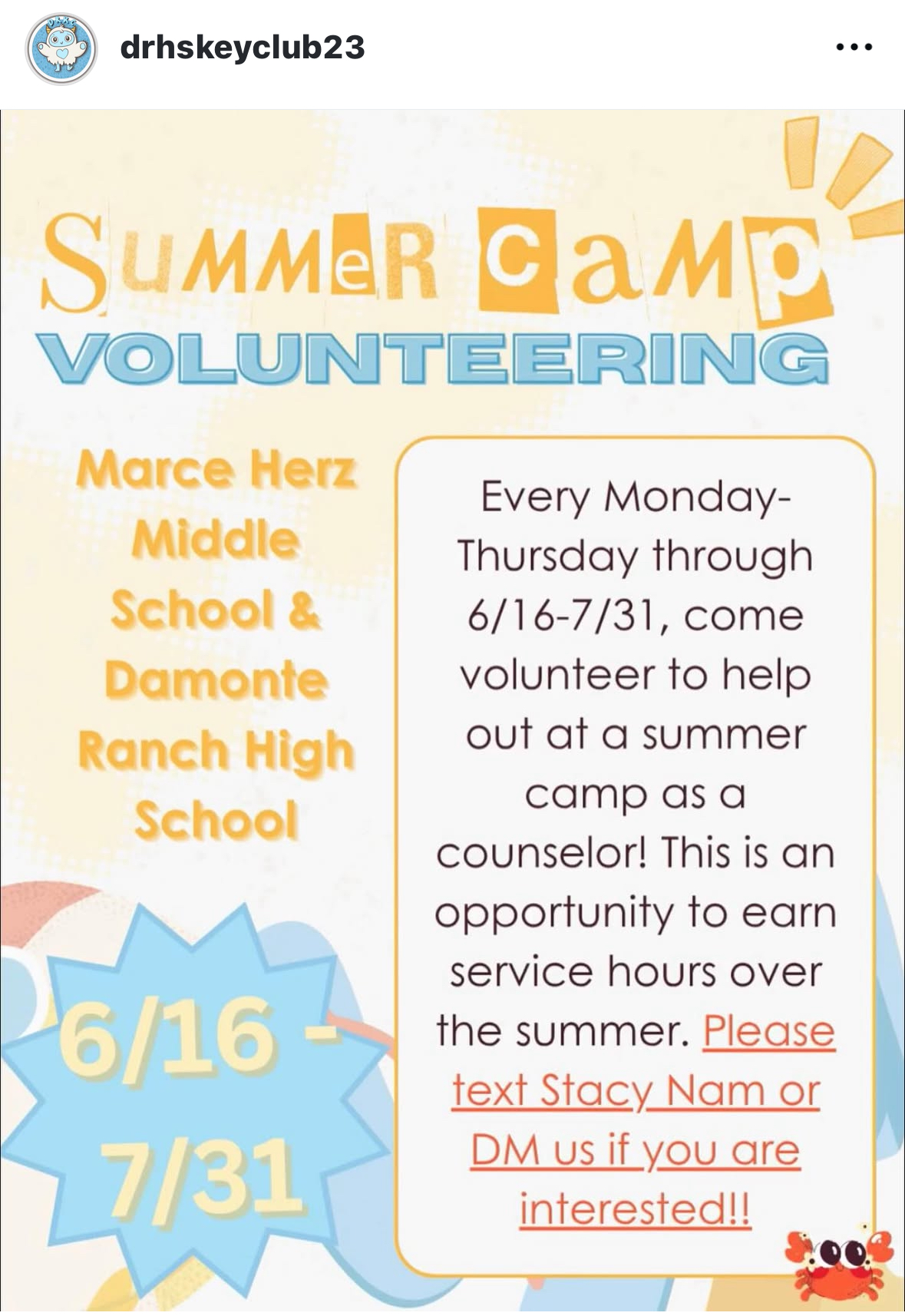 D23 Summer Camp Volunteering